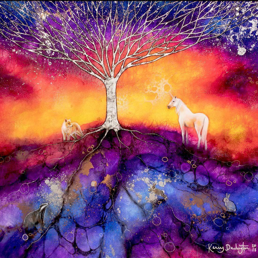 Dancing Stars - Original - SOLD by artist Kerry Darlington - Wyecliffe Galleries