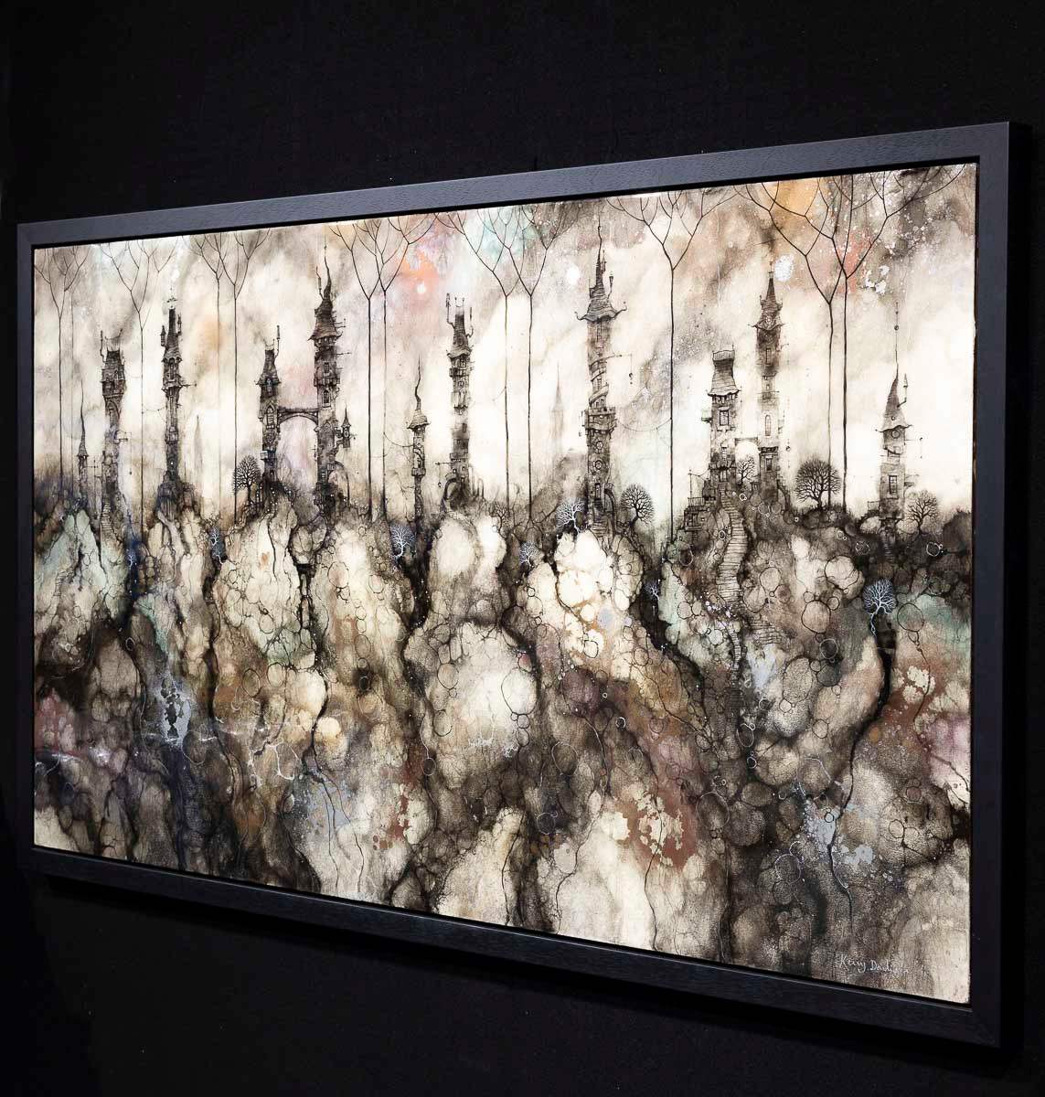 Datura Row - Original - SOLD by artist Kerry Darlington - Wyecliffe Galleries