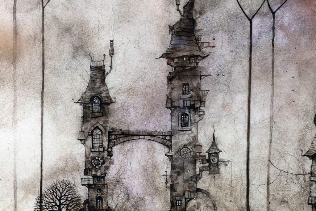 Datura Row - Original - SOLD by artist Kerry Darlington - Wyecliffe Galleries