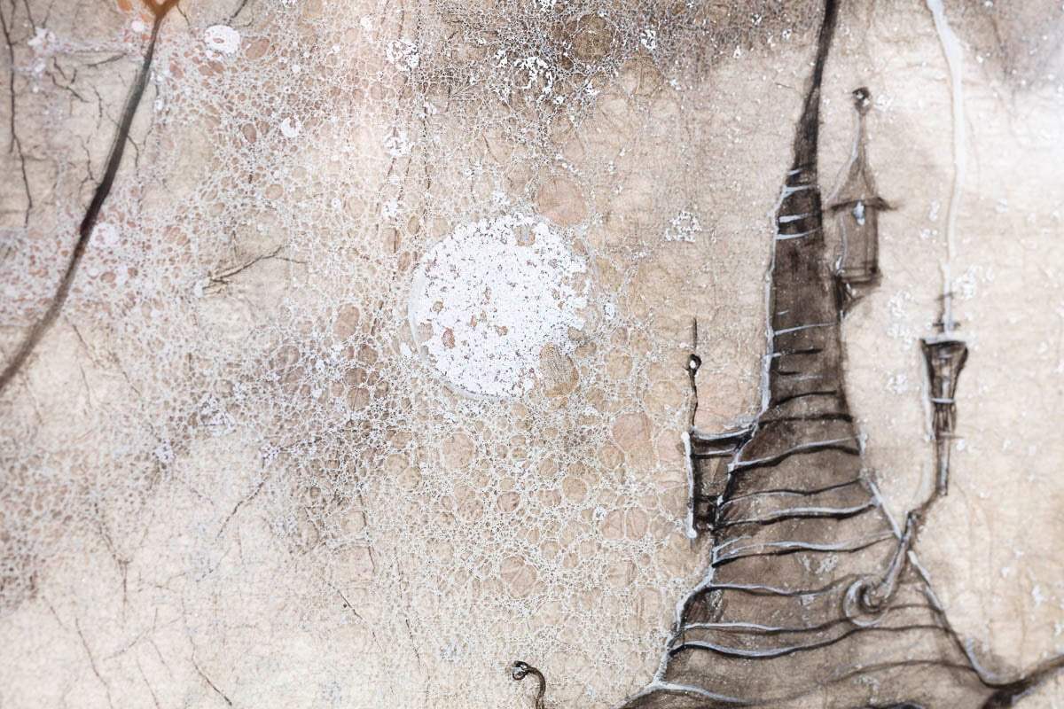 Datura Row - Original - SOLD by artist Kerry Darlington - Wyecliffe Galleries