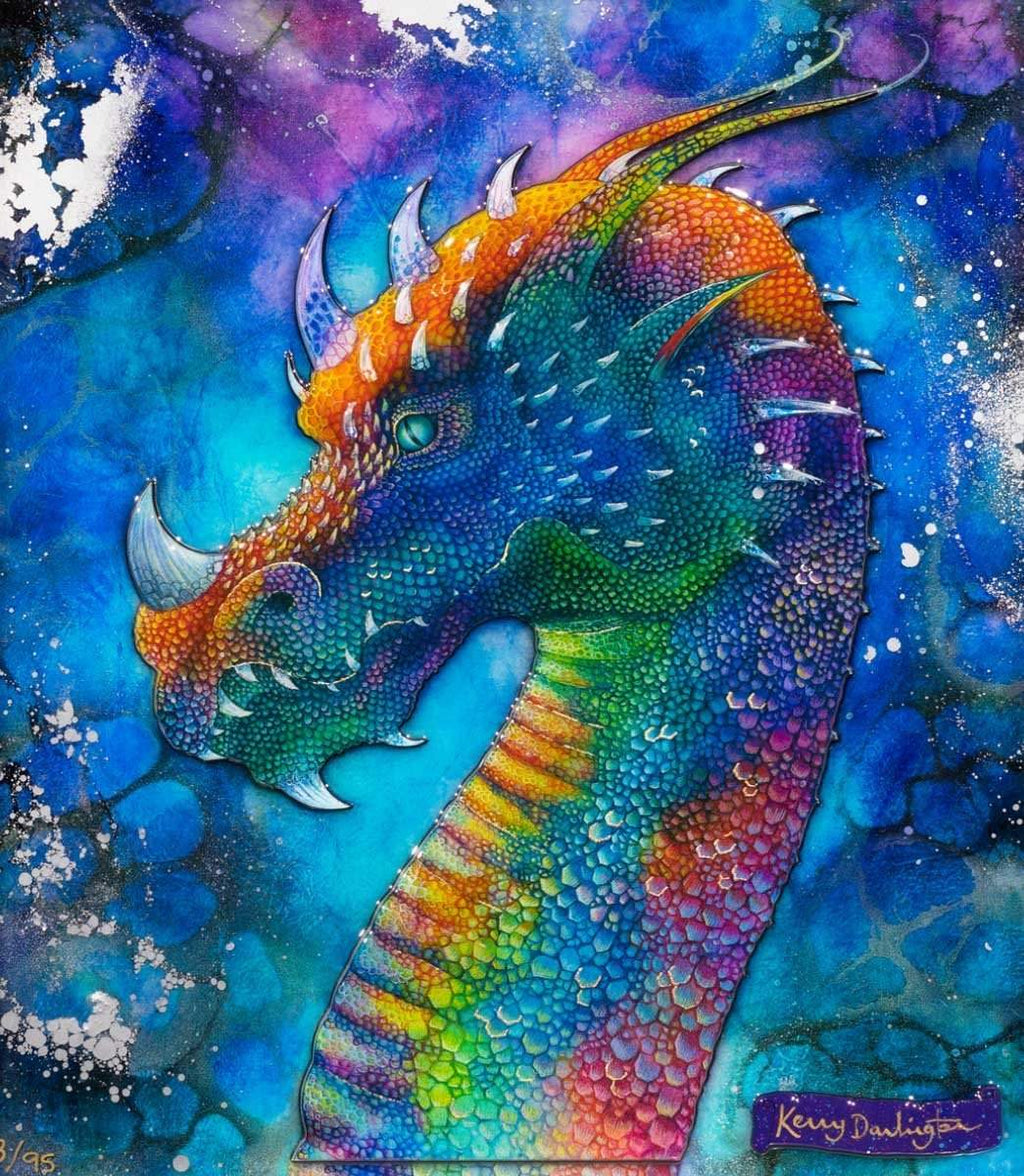 Dragon of Hidden Treasures - Edition by artist Kerry Darlington - Wyecliffe Galleries