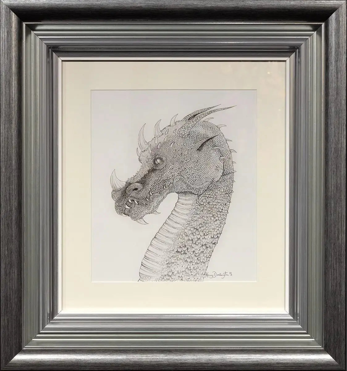 Dragon of Hidden Treasures - Original Sketch - SOLD by artist Kerry Darlington - Wyecliffe Galleries