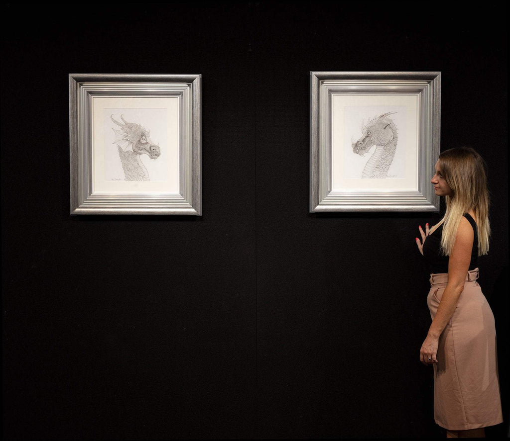 Dragon of Hidden Treasures - Original Sketch - SOLD by artist Kerry Darlington - Wyecliffe Galleries