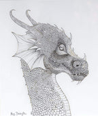 Dragon of the Underworld - Original Sketch - SOLD by artist Kerry Darlington - Wyecliffe Galleries