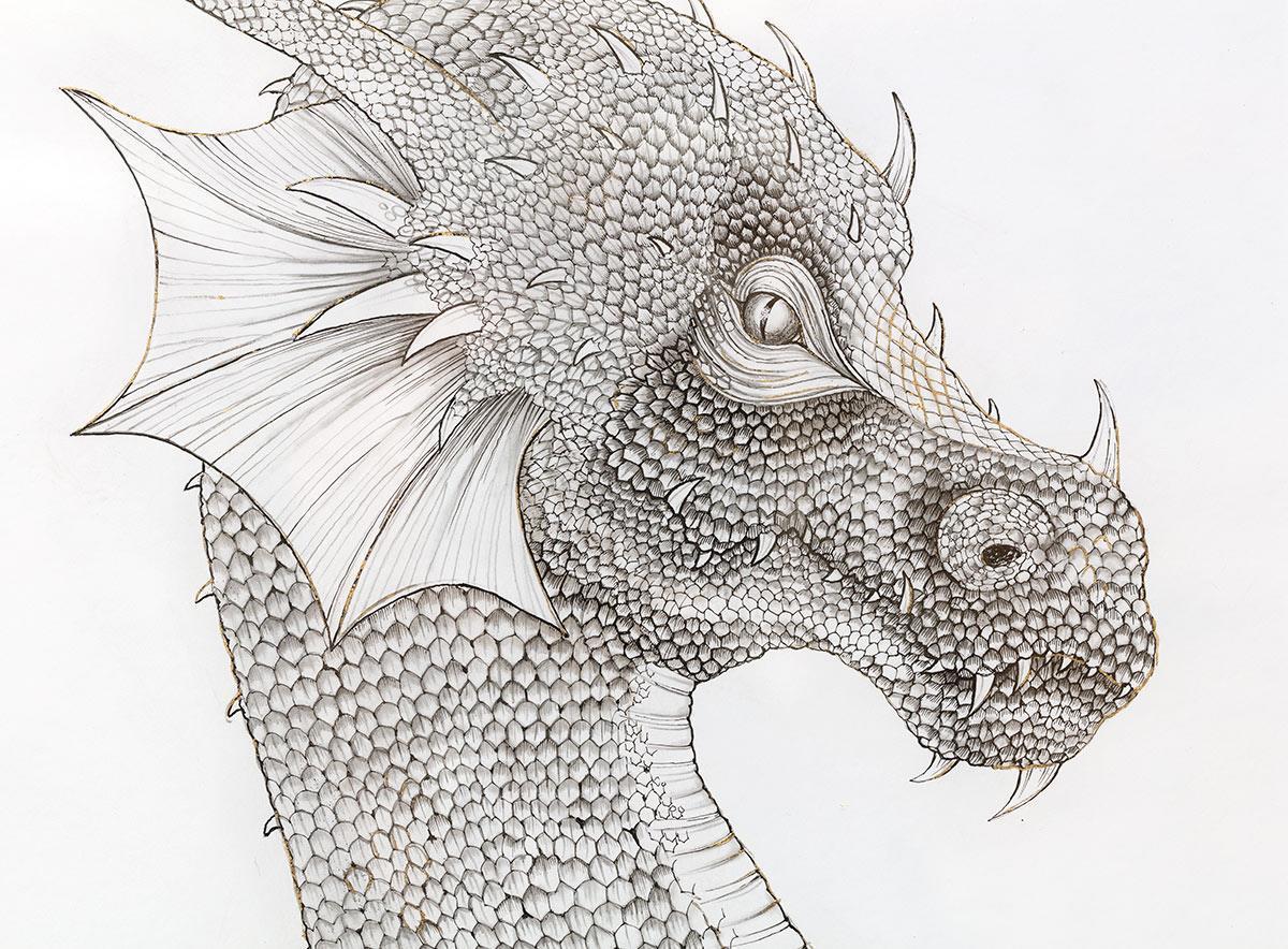 Dragon of the Underworld Kerry Darlington Framed