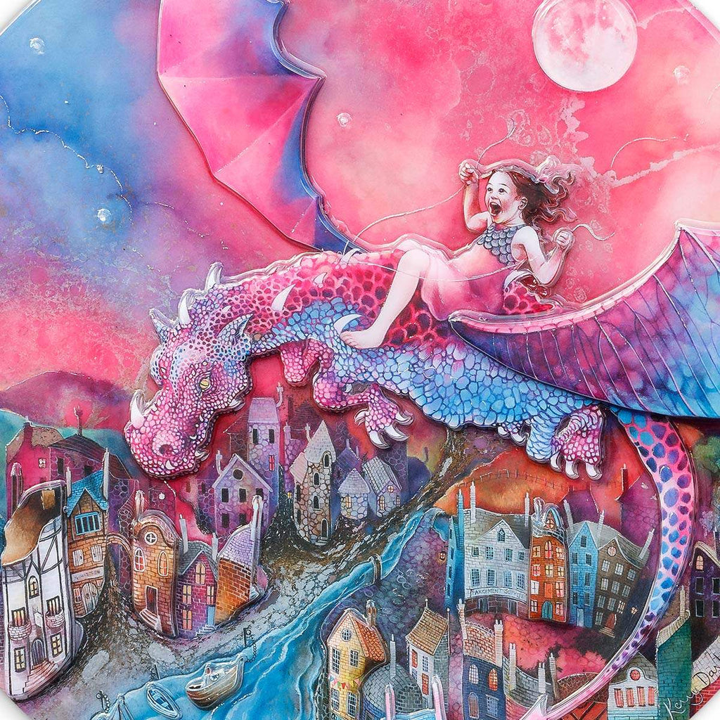 Dragon Rider - Edition by artist Kerry Darlington - Wyecliffe Galleries
