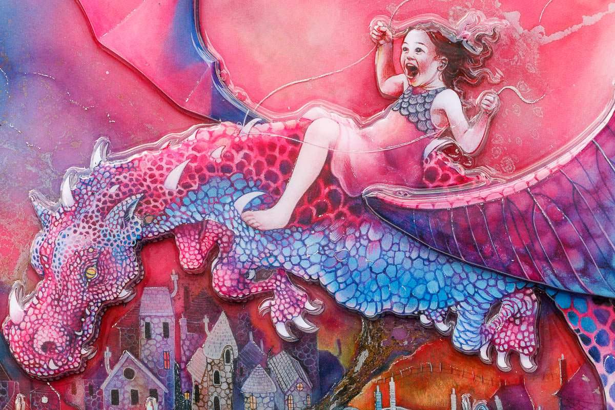 Dragon Rider - Edition by artist Kerry Darlington - Wyecliffe Galleries