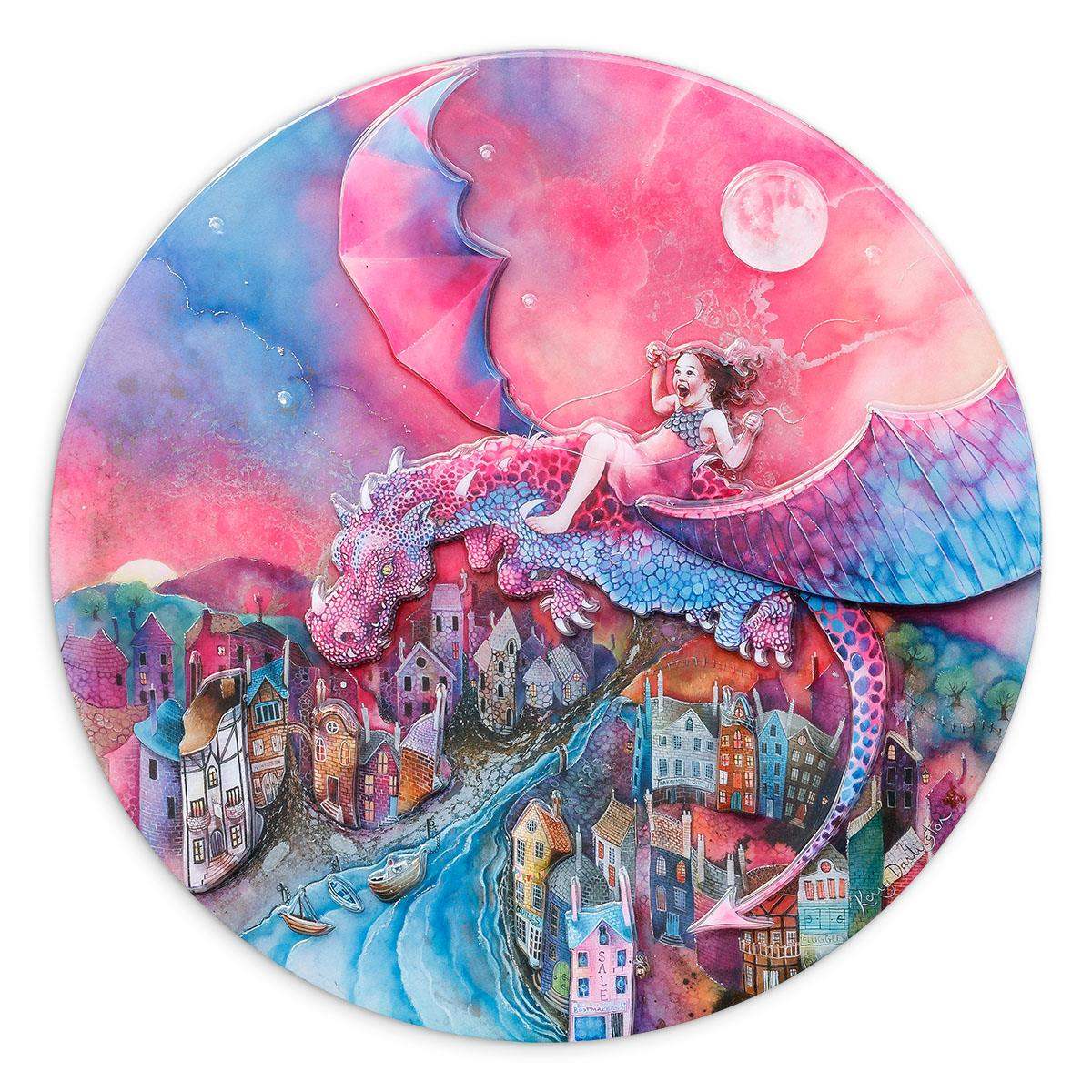Dragon Rider - Edition by artist Kerry Darlington - Wyecliffe Galleries