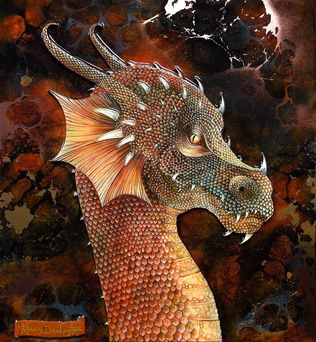 Dragon Of Hidden Treasures & Dragon Of The Underworld - Edition - Matching SET by artist Kerry Darlington - Wyecliffe Galleries