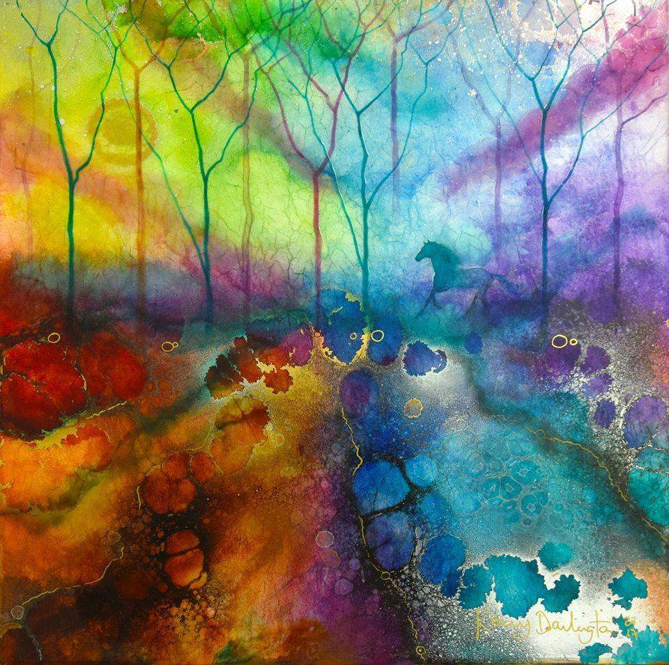 Dream Walker - Original - SOLD by artist Kerry Darlington - Wyecliffe Galleries