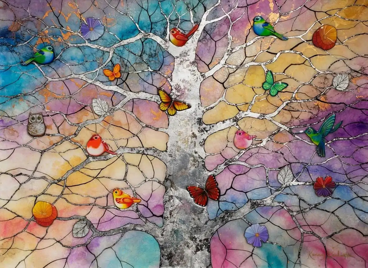 Earth's Heart - Original - SOLD by artist Kerry Darlington - Wyecliffe Galleries