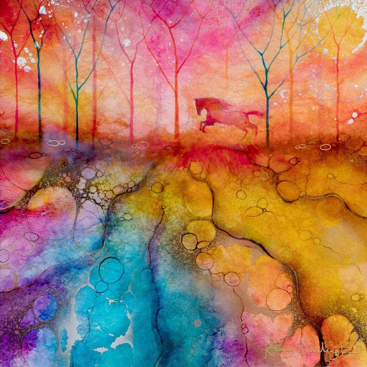 Earths Rainbow - Original - SOLD by artist Kerry Darlington - Wyecliffe Galleries