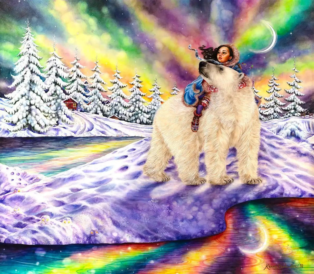 East of the Sun, West of the Moon - Published Original by artist Kerry Darlington - Wyecliffe Galleries