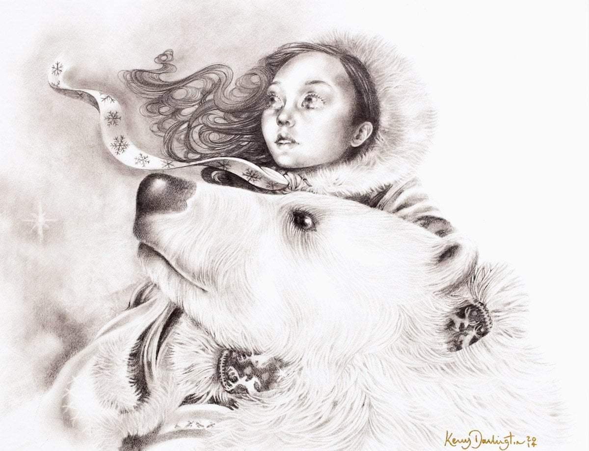 East of the Sun West of the Moon - Original Sketch - SOLD by artist Kerry Darlington - Wyecliffe Galleries