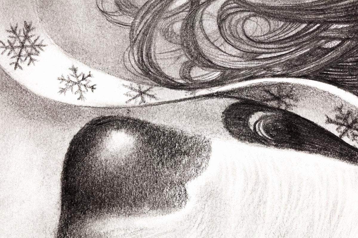 East of the Sun West of the Moon - Original Sketch - SOLD by artist Kerry Darlington - Wyecliffe Galleries