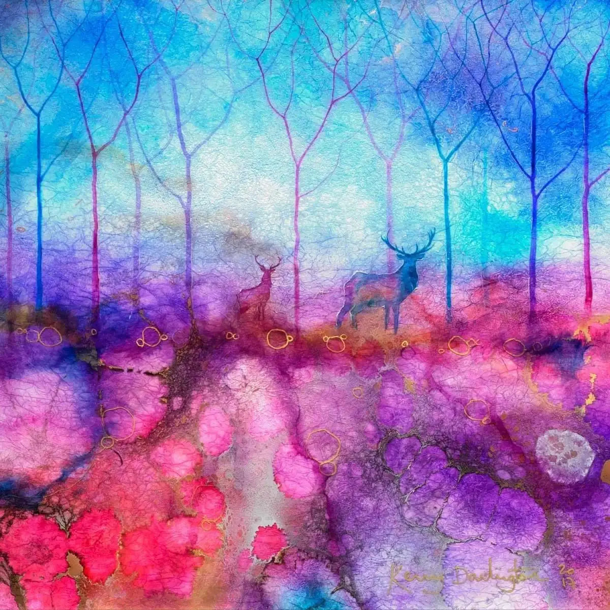 Elysian - Original - SOLD by artist Kerry Darlington - Wyecliffe Galleries