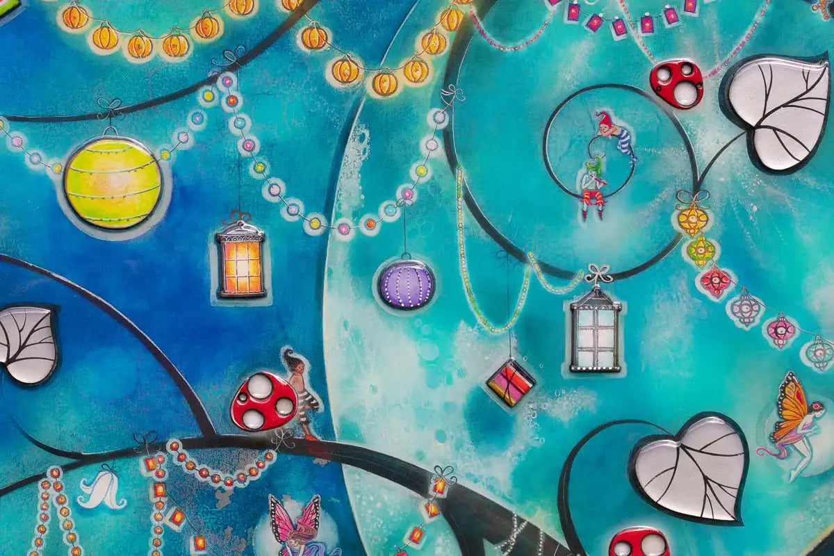 Fairy Lanterns - Unique Edition - SOLD OUT by artist Kerry Darlington - Wyecliffe Galleries