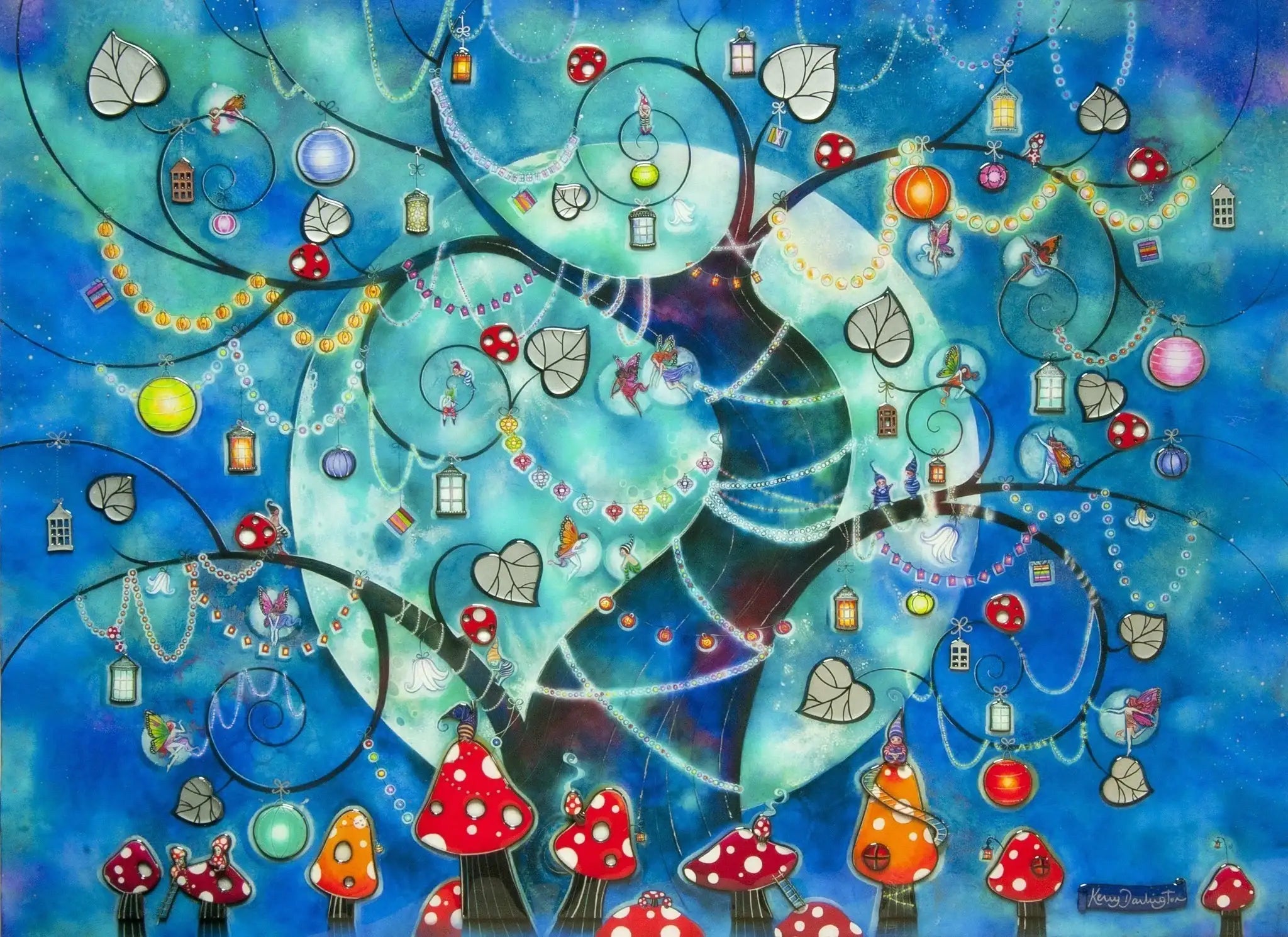 Fairy Lanterns - Unique Edition - SOLD OUT by artist Kerry Darlington - Wyecliffe Galleries