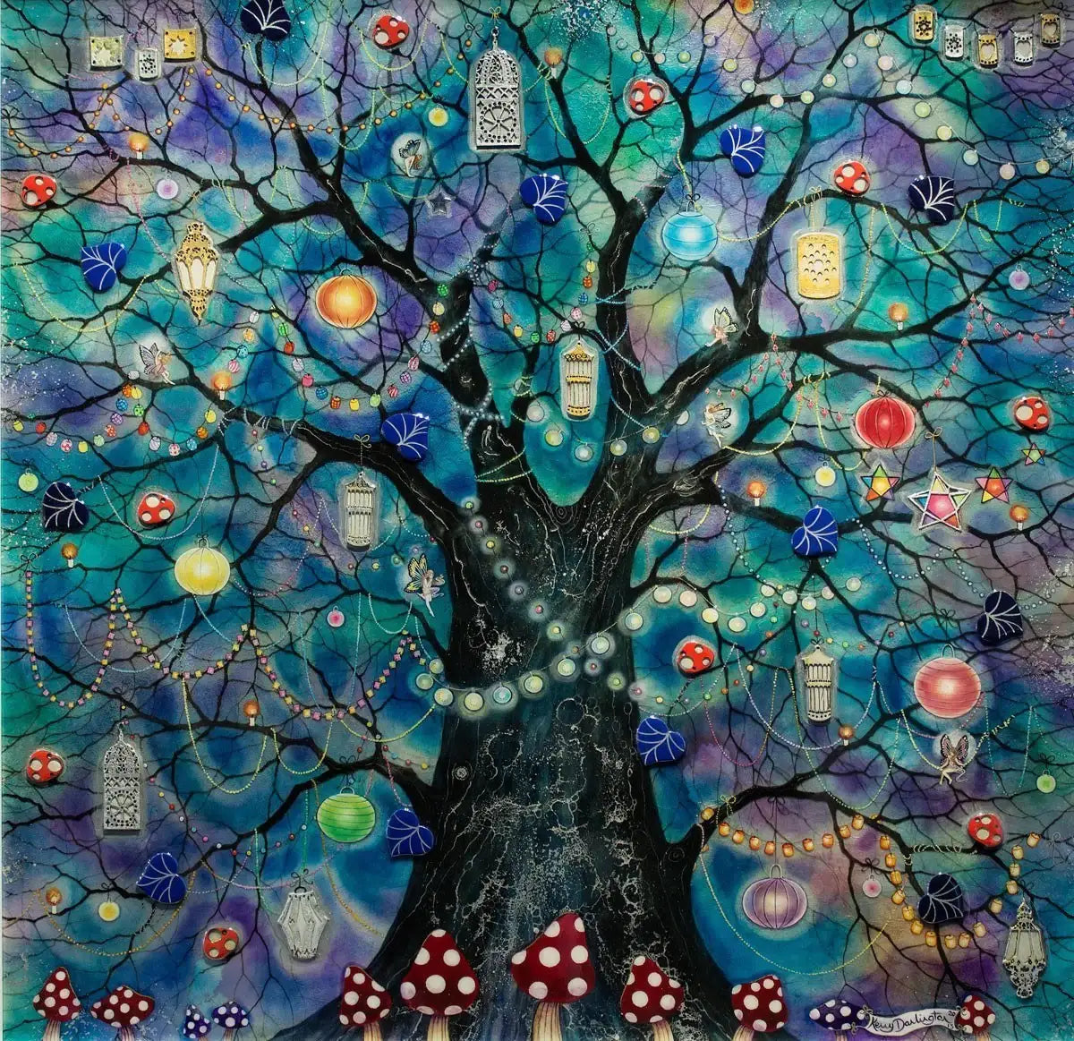 Fairy Lights - Published Original - SOLD by artist Kerry Darlington - Wyecliffe Galleries