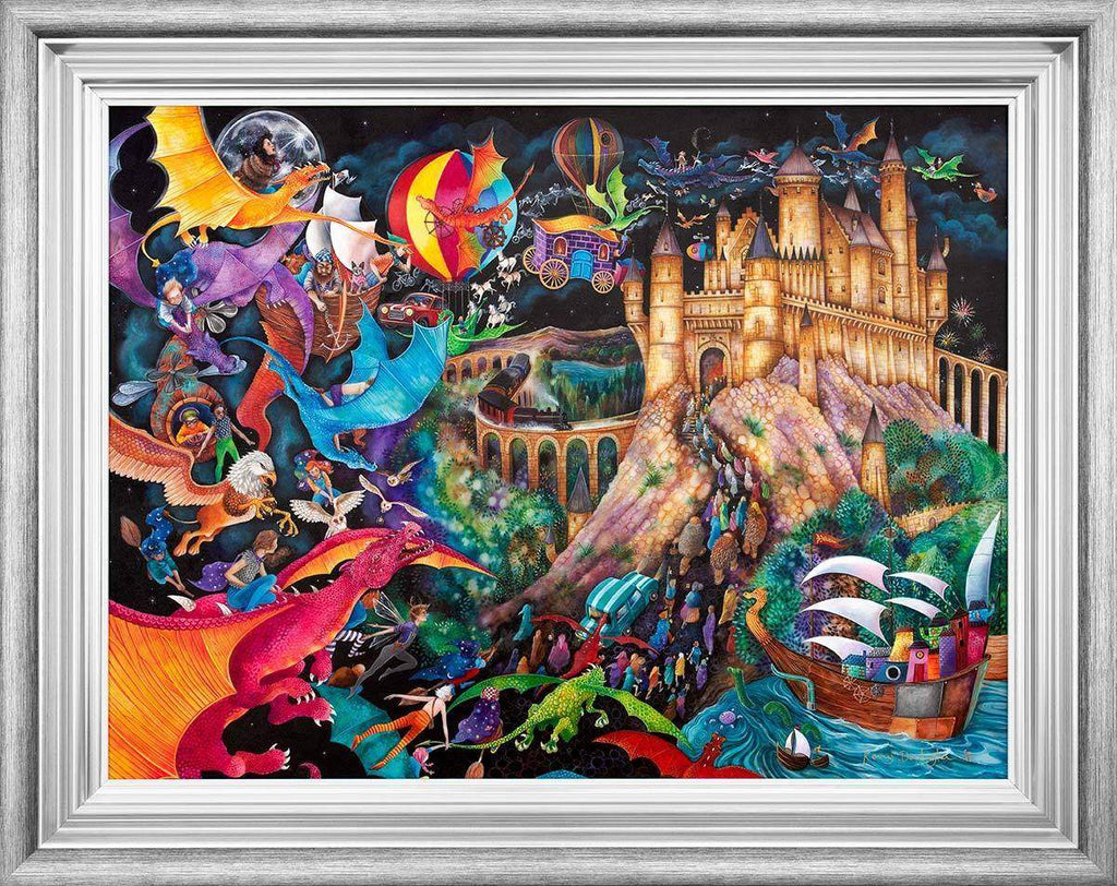 Flight of the Dragons - Original - SOLD by artist Kerry Darlington - Wyecliffe Galleries