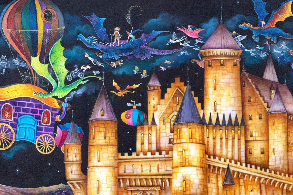 Flight of the Dragons - Original - SOLD by artist Kerry Darlington - Wyecliffe Galleries