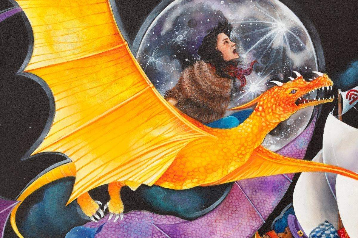 Flight of the Dragons - Original - SOLD by artist Kerry Darlington - Wyecliffe Galleries