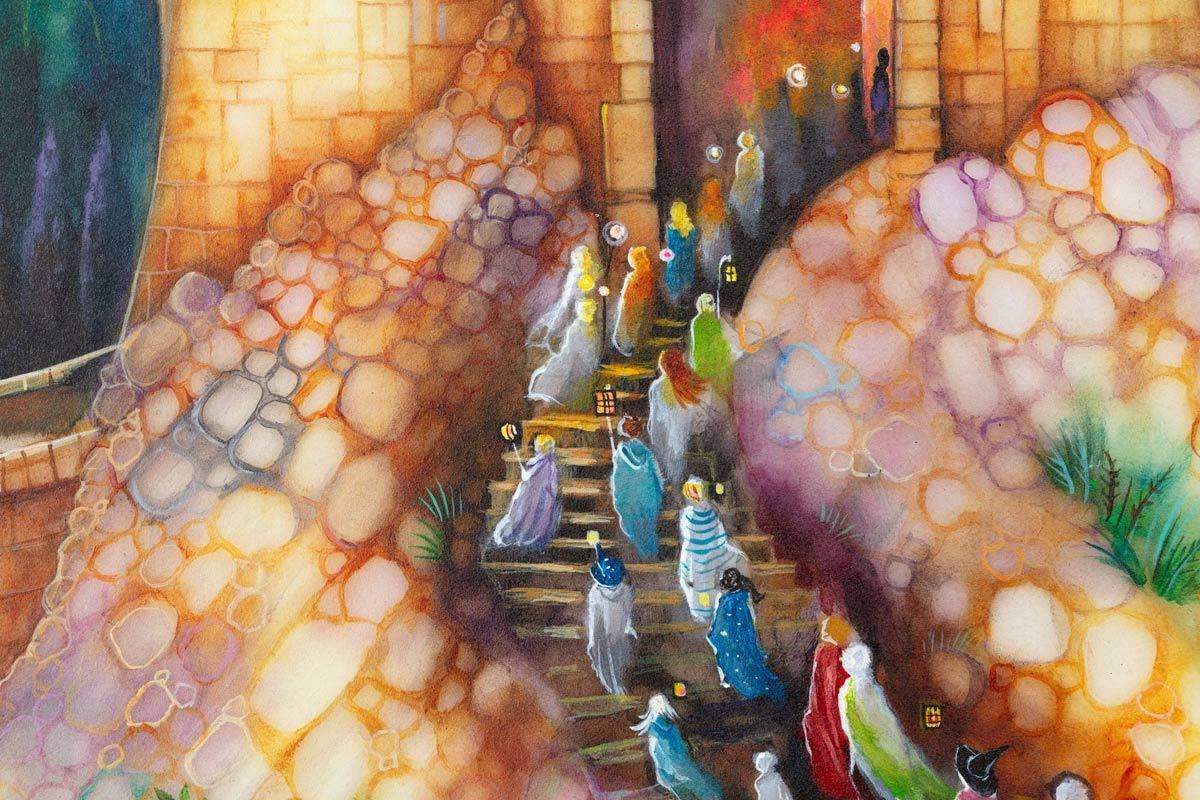 Flight of the Dragons - Original - SOLD by artist Kerry Darlington - Wyecliffe Galleries