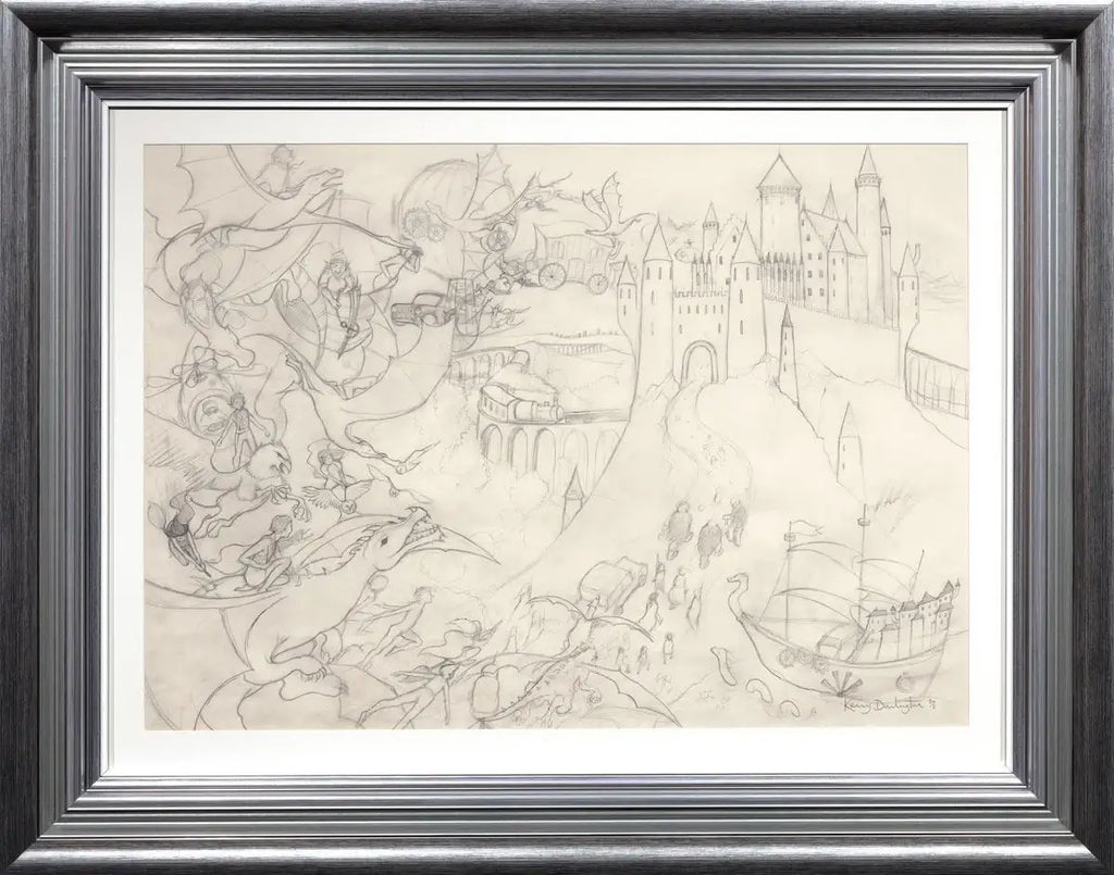 Flight of the Dragons - SKETCH - SOLD by artist Kerry Darlington - Wyecliffe Galleries