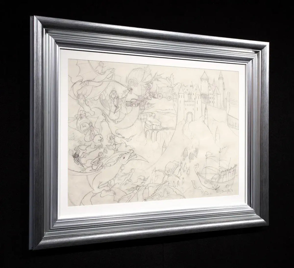 Flight of the Dragons - SKETCH - SOLD by artist Kerry Darlington - Wyecliffe Galleries