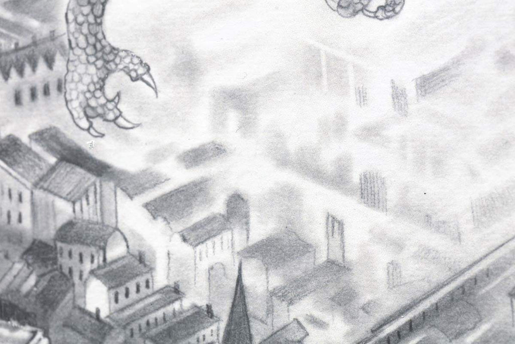 Flight Over St Pauls - Sketch Edition by artist Kerry Darlington - Wyecliffe Galleries