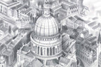 Flight Over St Pauls - Sketch Edition by artist Kerry Darlington - Wyecliffe Galleries