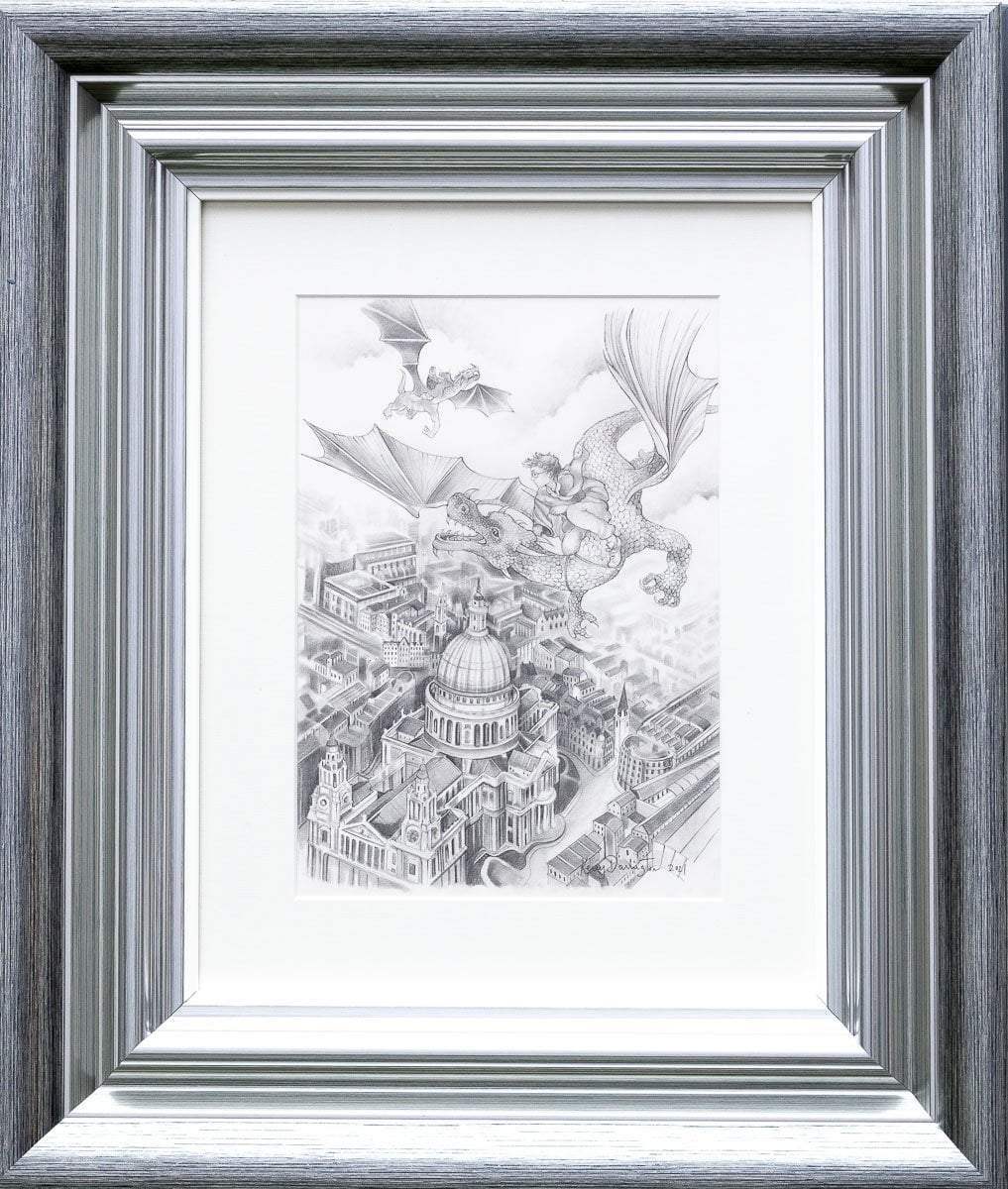 Flight Over St. Pauls - Original - SOLD by artist Kerry Darlington - Wyecliffe Galleries