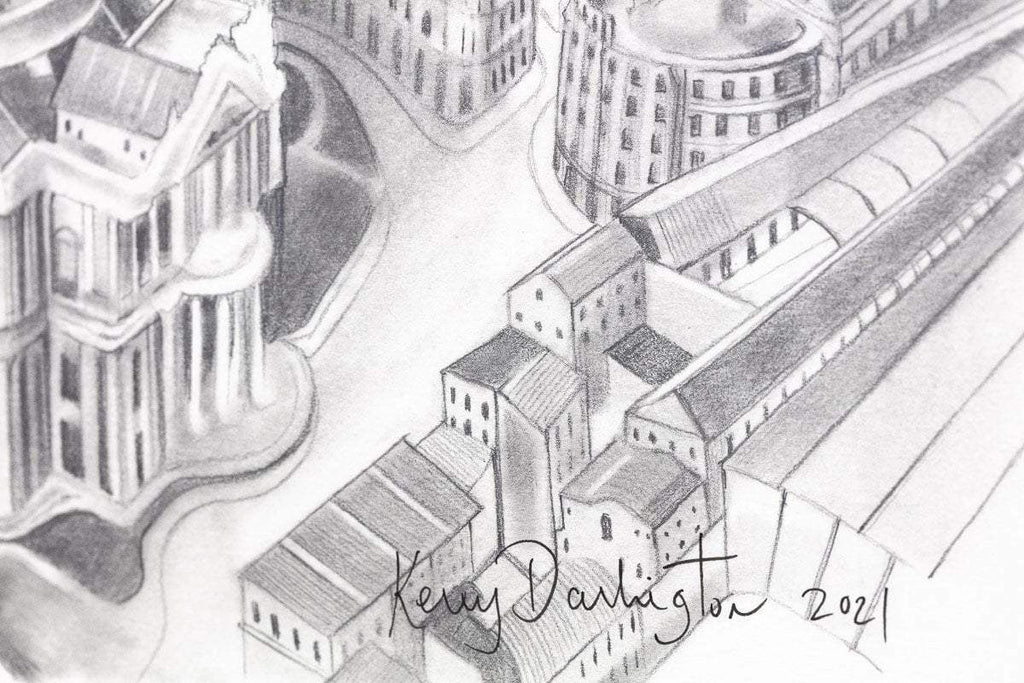 Flight Over St. Pauls - Original - SOLD by artist Kerry Darlington - Wyecliffe Galleries