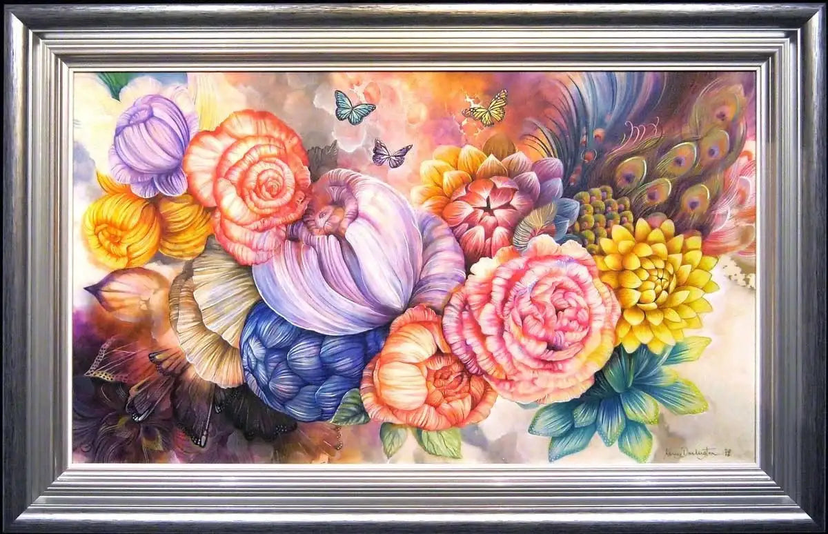 Floral - Original - SOLD by artist Kerry Darlington - Wyecliffe Galleries