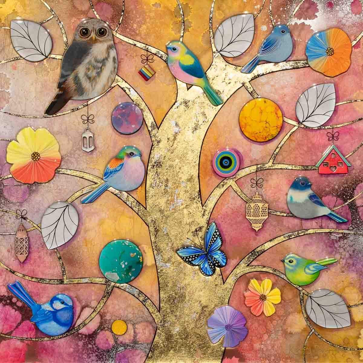 Flourishing - Original - SOLD by artist Kerry Darlington - Wyecliffe Galleries