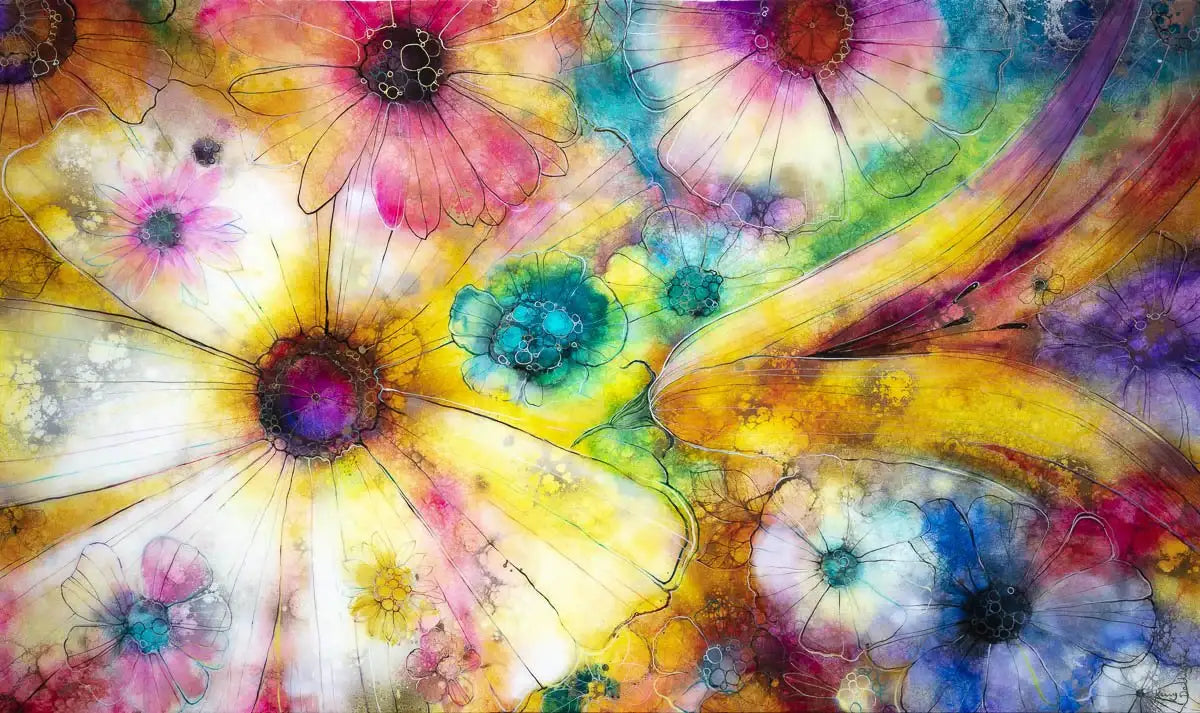 Full Bloom - Original - SOLD by artist Kerry Darlington - Wyecliffe Galleries