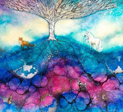 Galactic Connection - Original by artist Kerry Darlington - Wyecliffe Galleries