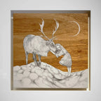 Gerda and the Reindeer - Original - SOLD by artist Kerry Darlington - Wyecliffe Galleries