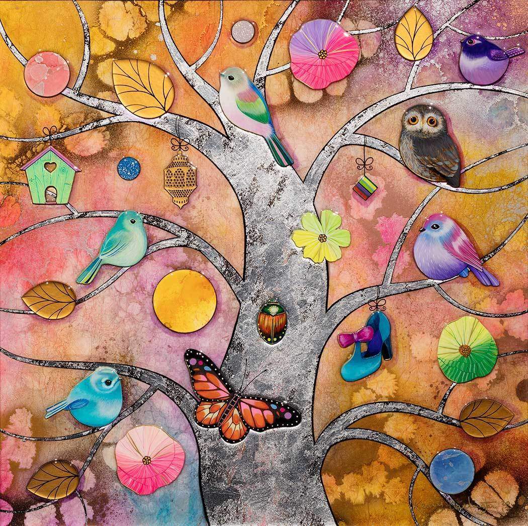 Glowing - Original - SOLD by artist Kerry Darlington - Wyecliffe Galleries