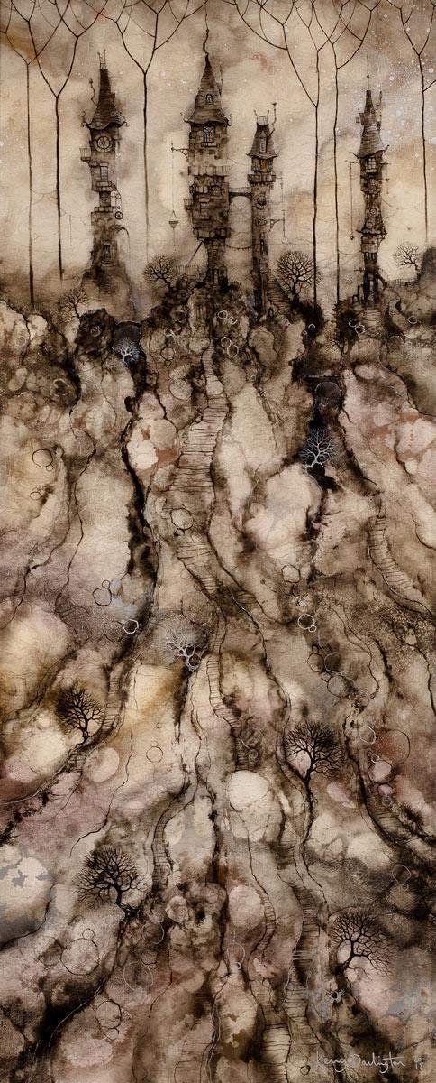 Godrics Lane - Original - SOLD by artist Kerry Darlington - Wyecliffe Galleries