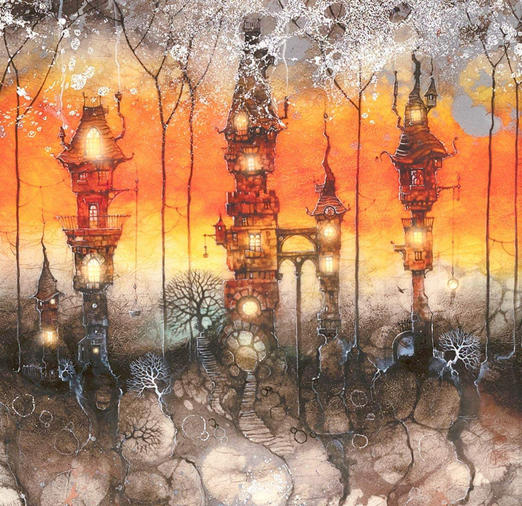 Godric's Lane & Strangeauld Place - Artist Proof - Matching Set 2018 by artist Kerry Darlington - Wyecliffe Galleries