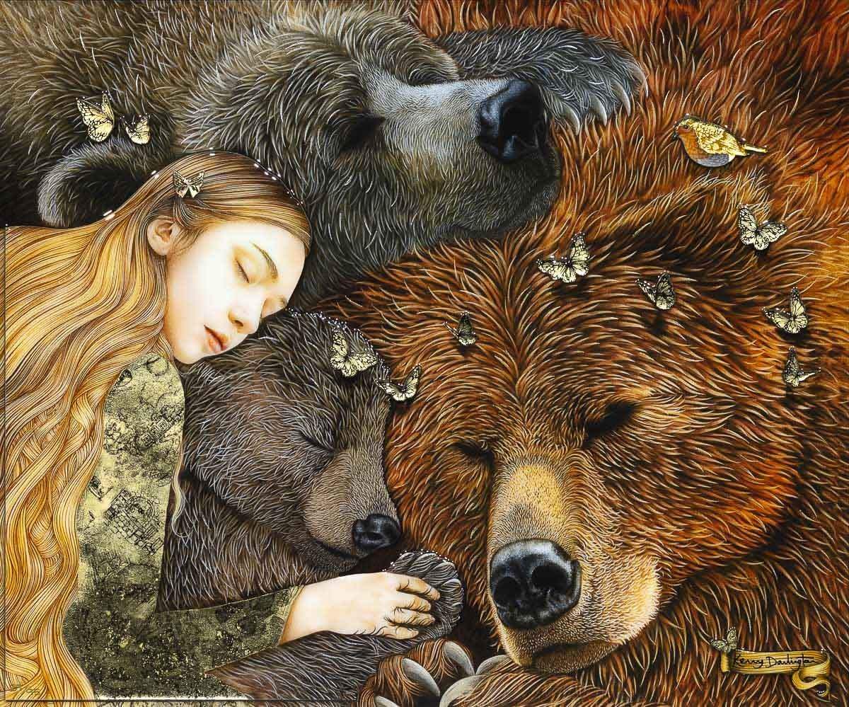 Goldilocks and The Three Bears - Rare Edition - SOLD by artist Kerry Darlington - Wyecliffe Galleries