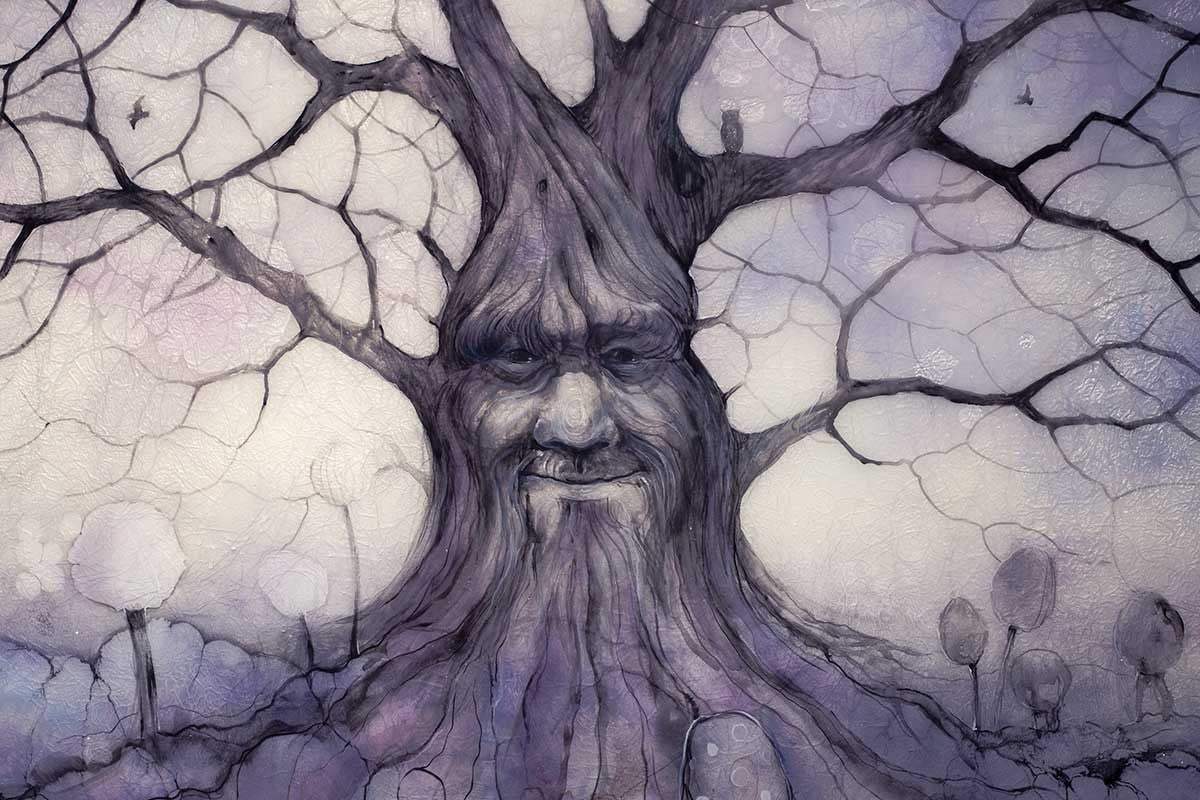 Grandfather Tree - SOLD by artist Kerry Darlington - Wyecliffe Galleries