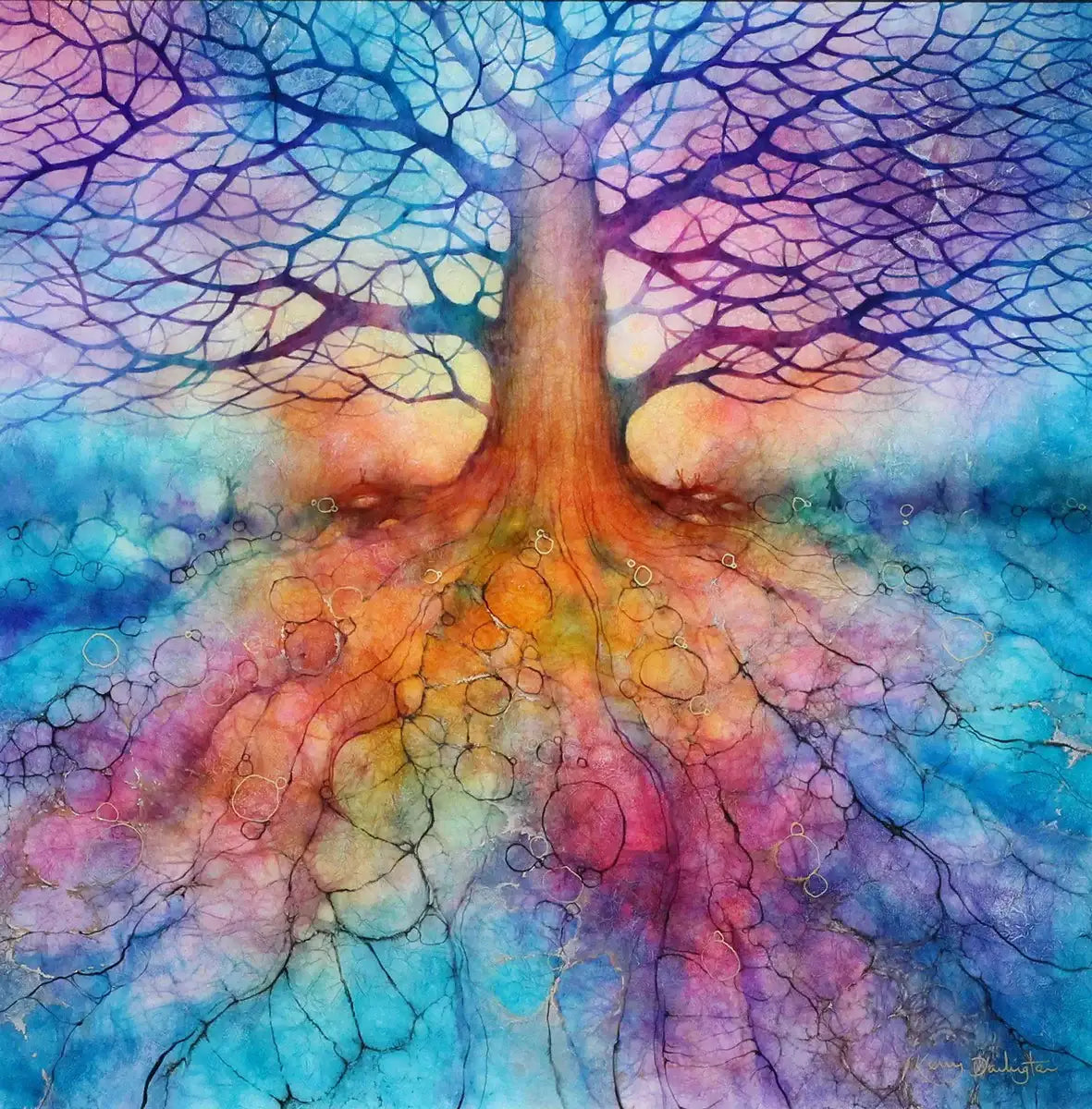 Healing Life, Healing World - Original - SOLD by artist Kerry Darlington - Wyecliffe Galleries