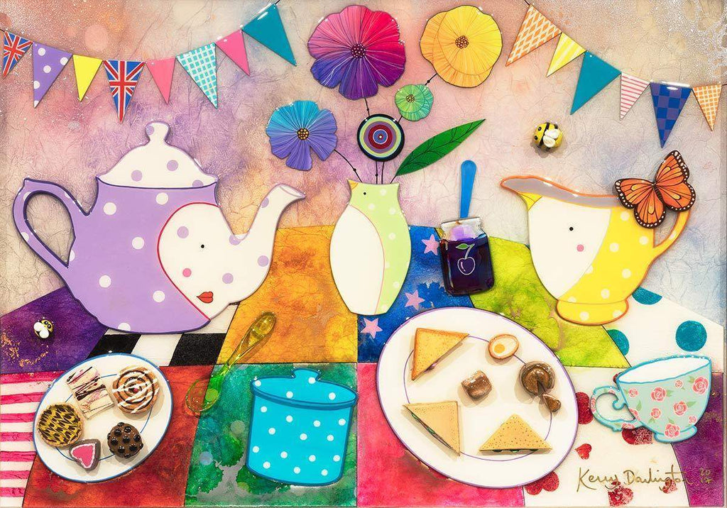 High Tea At Puddletown - Original - SOLD by artist Kerry Darlington - Wyecliffe Galleries