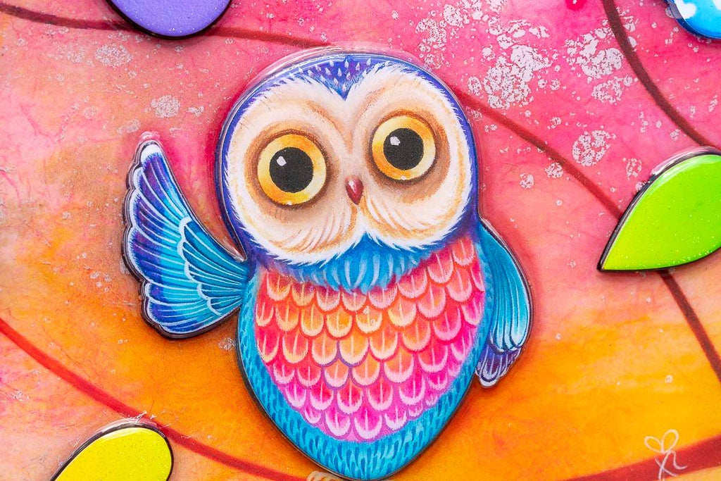 Hoots and Chirps - Edition by artist Kerry Darlington - Wyecliffe Galleries