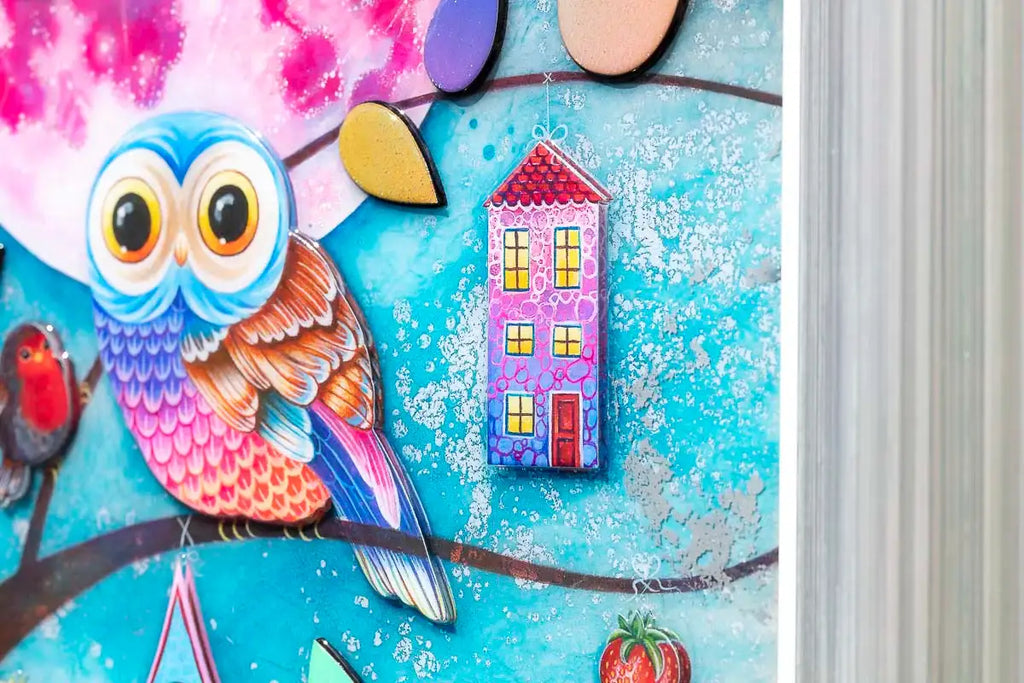 Hoots and Chirps - Edition by artist Kerry Darlington - Wyecliffe Galleries