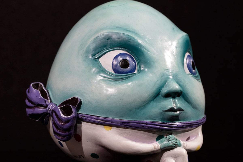 Humpty Dumpty Sculpture - Unique Edition by artist Kerry Darlington - Wyecliffe Galleries