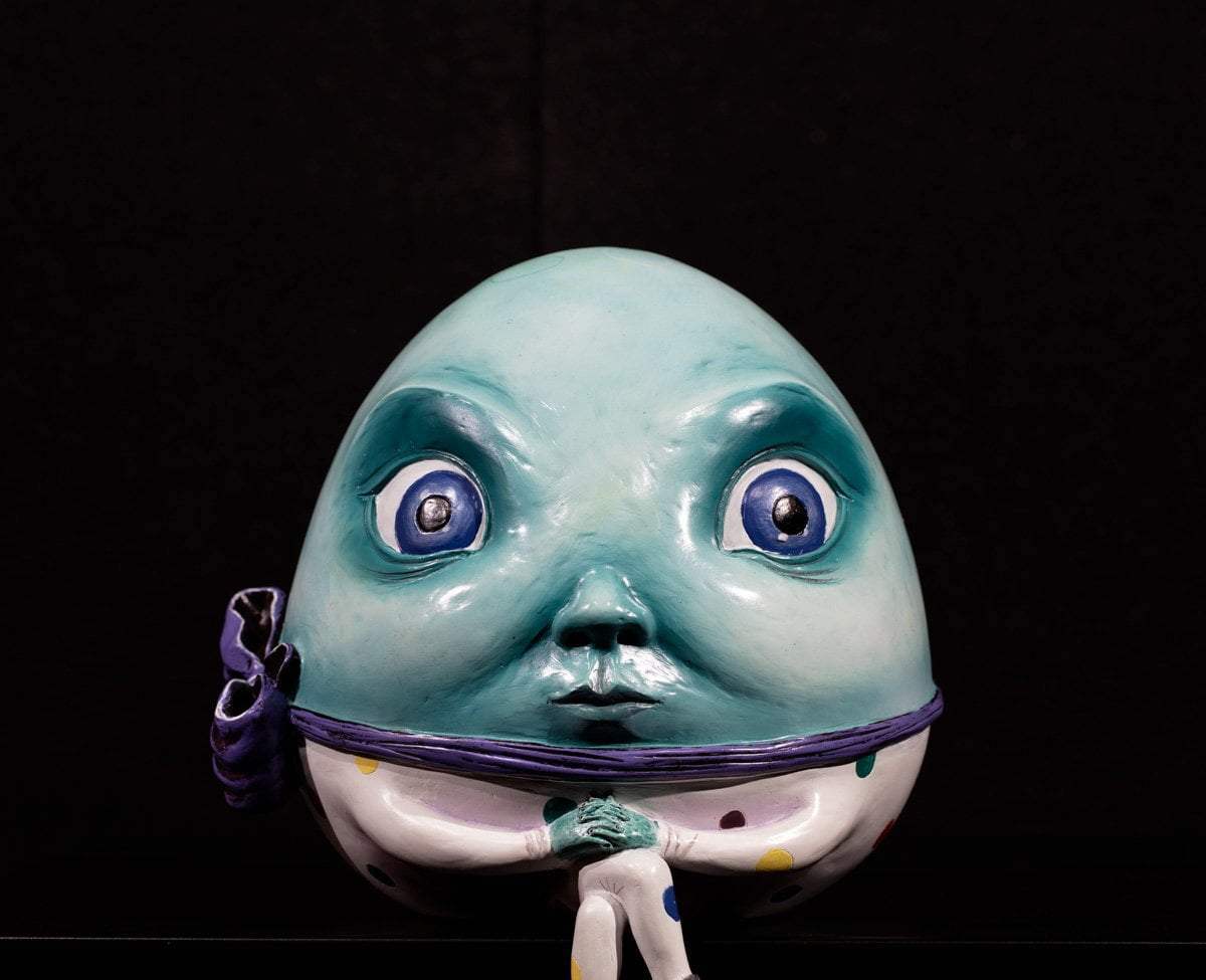 Humpty Dumpty Sculpture - Unique Edition by artist Kerry Darlington - Wyecliffe Galleries