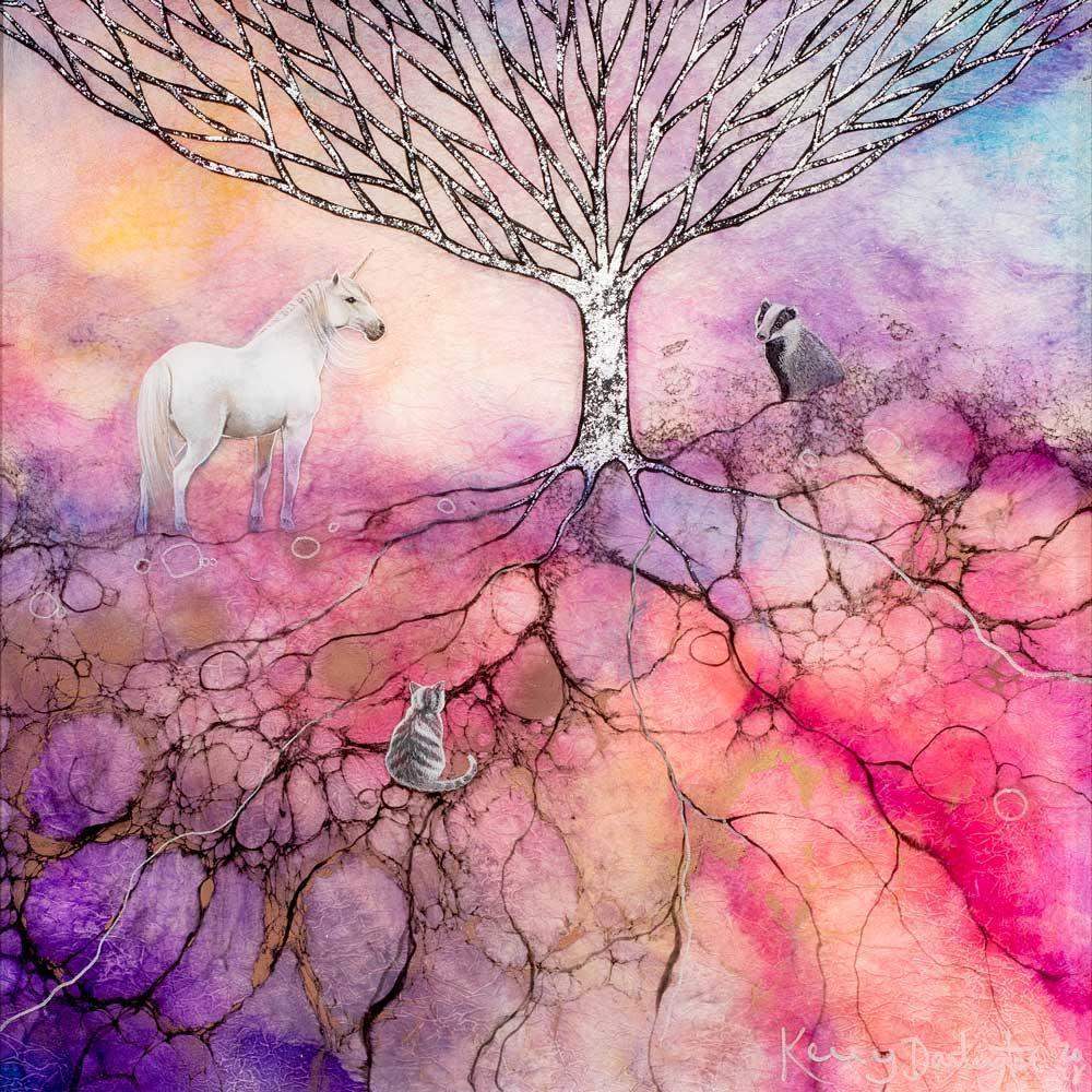 Immortal Eyes - Original - SOLD by artist Kerry Darlington - Wyecliffe Galleries